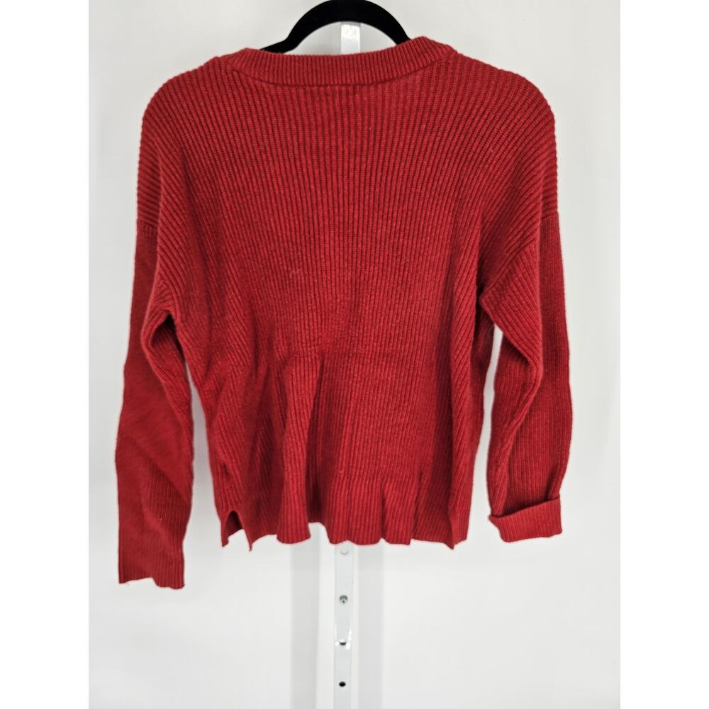Women's Madewell Orange Sienna Pullover Ribbed Sweater EUC Size M - Picture 5 of 5